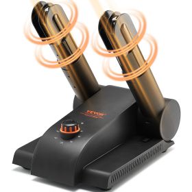 VEVOR 180° Foldable 2-Tube Shoe Dryer Boot Dryer with Heat Blower Black & Orange,Ultra Silent, Quick Drying for Work Boots, Ski Boots, Sneakers