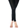 Black Thermal Leggings for Women Microfiber Soft Stretchy Full Winter Warm Tight Leggings