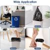 5 Rolls Overall 50 Count Black Garbage Bags Disposable Trash Bags Trash Can Liners Unscented Leak Resistant for Camping Toilet Home Office GPCT5384