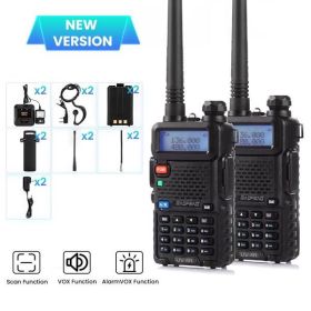 BAOFENG Radio Portable Walkie Talkie UV-5R, Handheld Ham Radio Long Range High Power, Rechargeable Two-Way Radio for Hiking Hunting Camping Road Trip