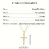 1pcs cross necklace 925 silver moissanite