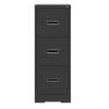 3 Drawer Metal Vertical File Cabinet with Lock and Card Slot Office Home Vertical File Cabinet for A4 Legal/Letter Size Narrow File Cabinet Locked