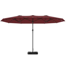 Outdoor Beach Umbrella - Amazon Shipping - Not Shipped On Weekends (Color: Wine red)