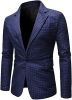 Men's Plaid Suit Jacket Casual One Button Regular Fit Blazer Classic Plaid Sport Coat Stylish Dress Coat