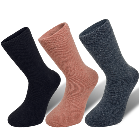 3 Pairs Women Thermal Lambswool Socks (Shoe Size: 5-7, Style: Style 4)