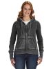Ladies' Zen Full-Zip Fleece Hooded Sweatshirt - CEMENT - XS