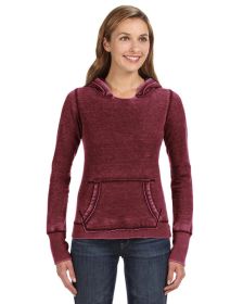 Ladies' Zen Pullover Fleece Hooded Sweatshirt - CEMENT - XS (Color: TWISTED BORDEAUX, size: M)
