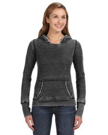 Ladies' Zen Pullover Fleece Hooded Sweatshirt - CEMENT - XS (Color: TWISTED BLACK, size: M)