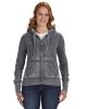 Ladies' Zen Full-Zip Fleece Hooded Sweatshirt - CEMENT - XS
