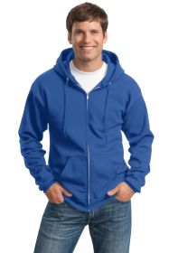 Port & Company Tall Essential Fleece Full-Zip Hooded Sweatshirt PC90ZHT (Color: Royal, size: XLT)