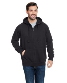 Burnside B8615 Men's French Terry Full-Zip Hooded Sweatshirt (Color: SOLID BLACK, size: M)