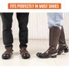 Steel Toe Covers for Shoes Safety Overshoes Steel Toe Caps Safety Boot Anti-Smash Titanium Aluminum Alloy Toe Shoe Covers with Adjustable Strap for Me