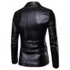 Leather Blazer For Men, PU Lambskin Casual Men's Leather Jacket Coats