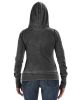Ladies' Zen Full-Zip Fleece Hooded Sweatshirt - CEMENT - XS