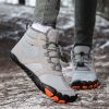 New men's and women's five-finger outdoor cotton shoes high top winter snow boots plush warm men's cotton shoes 36-47